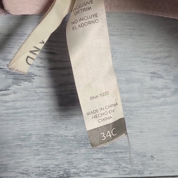 Lucky Brand Soft Pink Wireless Lined Lace Bra Sz 34C - Picture 5 of 7